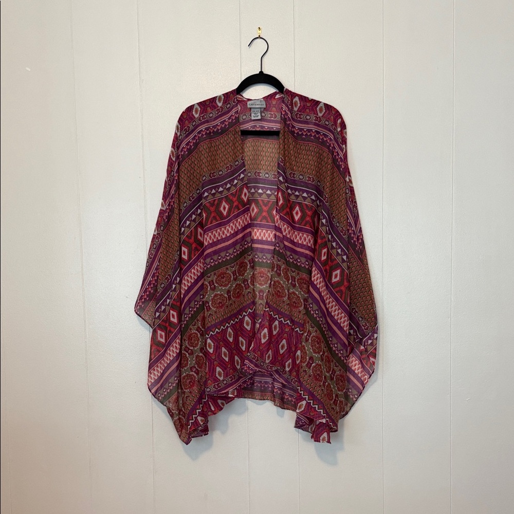 Catherines Burgundy and Pink Patterned Tunic